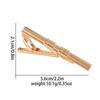 New Twill Men's Electrophoretic Colored Metallic Copper Tie Clip, Business Tie Clip Accessory - Source T1085-BL