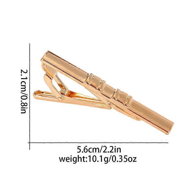 New Twill Men's Electrophoretic Colored Metallic Copper Tie Clip, Business Tie Clip Accessory - Source T1085-BL