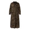 ZANZEA Женское повседневное свободное длинное платье с длинным рукавом и леопардовым принтом