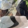 Lace-up Fisherman Hat Thin Tie Bucket Cap Ins Sunscreen Hat Summer