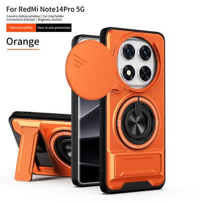 Чехол для Redmi Note 14 Pro Чехол-крышка для Redmi Note 14 Pro + 4G 5G Магнитный держатель-книжка Magsafe Военная броня Защитная крышка для камеры