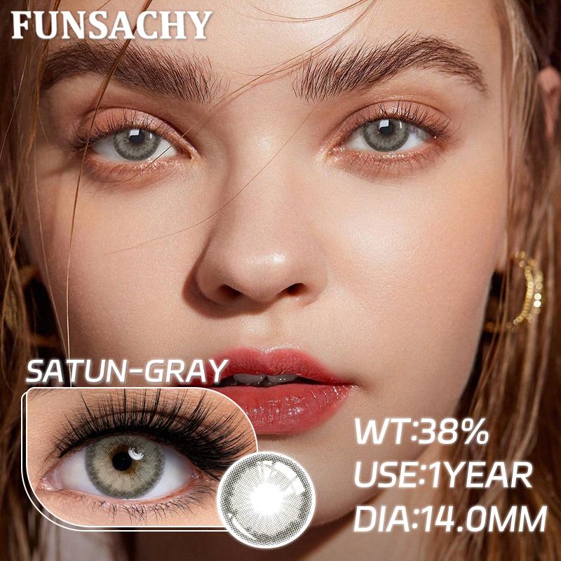 FUNSACHY 1 Pair Natural Blue Contact Lenses for Eyes Korean Fashion Color Eye Contacts Cosmetics Eye Makeup High Quality Lenses