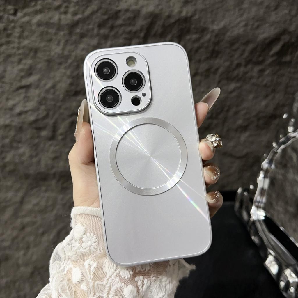 Узор Аврора CD для Apple 15 Promax Лазерный чехол для телефона Магнитный 14 Матовый для IPhone 16 Защитный чехол