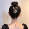 Vintage Lily of the Valley Tassel Hair Claw - Chinese Style Hair Clip for Bun & Half-Up Updo, Elegant Women's Hair Accessory