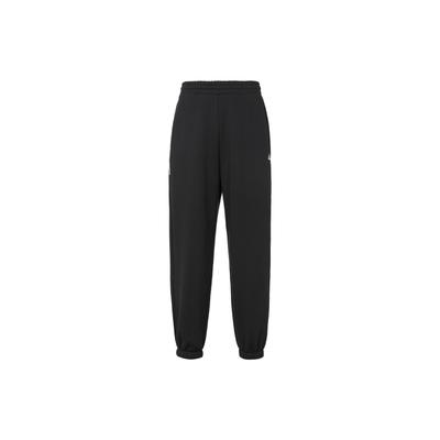 adidas Флисовые утолщенные манжеты с логотипом, свободные трикотажные спортивные брюки унисекс, черные IV7603