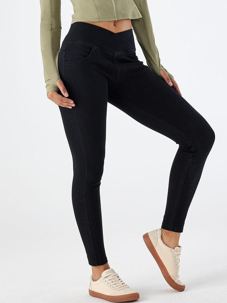 Джинсы скинни с высокой талией: Женские эластичные, корректирующие фигуру, подтягивающие ягодицы брюки с карманами