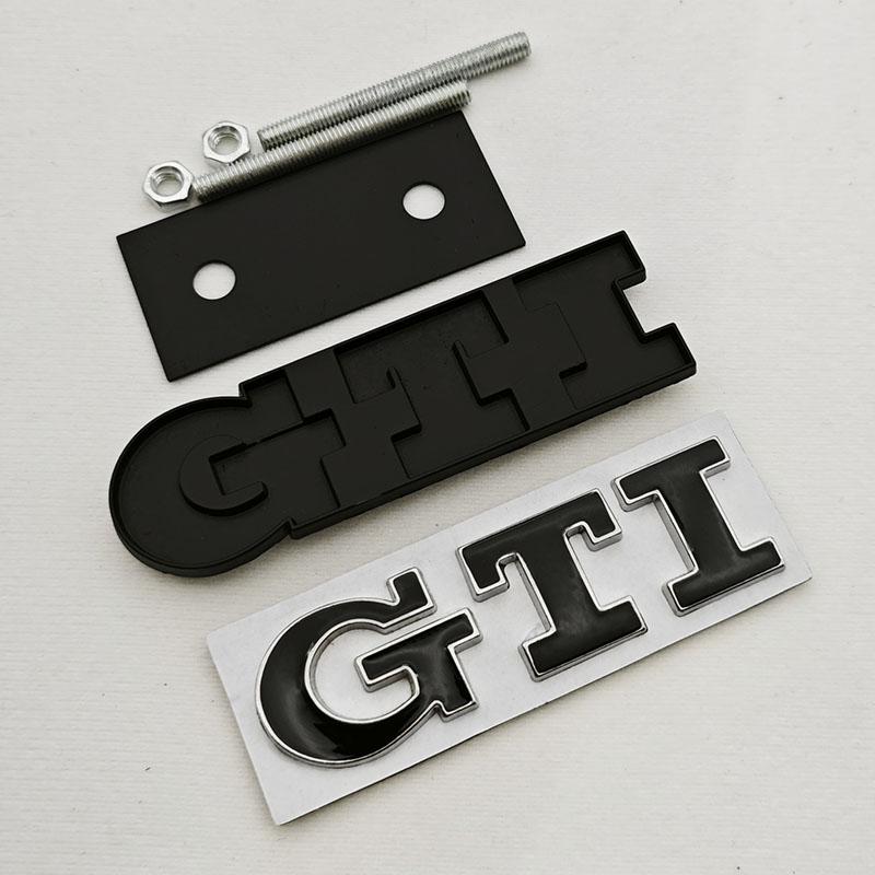 AABIL1 2026 Hot VOLKSWAGEN 3D Metal Car Grille Logo GTI Badge Emblem For Volkswagen VW Polo Golf 4 5 6 7 8 Mk4 Mk5 MK6 MK7 MK8 GTI Stic