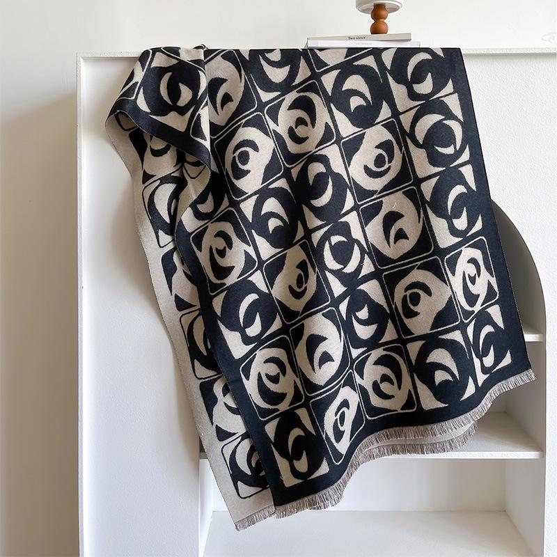 Дизайн Кашемировые женские зимние шали шарф пашминовые накидки женская мода цветочные толстые теплые одеяла эшарп пончо