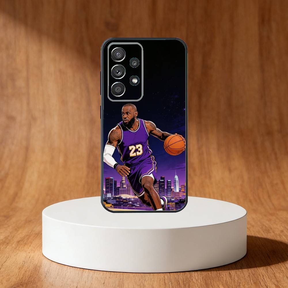 L-Lebron James 23 Phone Case For Samsung S25,S24,S21,S22,S23,S30,Ultra,S20,Plus,Fe,Note,10,9,5G Black Cover