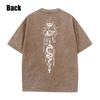 Acid Tees Cotton Loose Wash Tops Manage Print T-Shirt Men Streetwear Vintage Black Harajuku Oversized T Shirt Summer