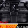 3D Custom Fit Waterproof Car Floor Mats Front & Rear FloorLiner AUTO Styling Carpet Mat For SKODA Rapid Sedan