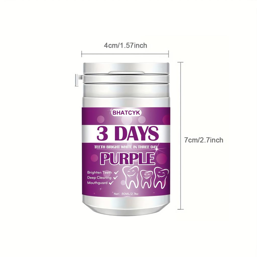 1pc Purple Teeth Cleaning Powder Teeth Polishing Tooth Deep CleaningPowder Tooth Cleaning Powder For Daily Life
