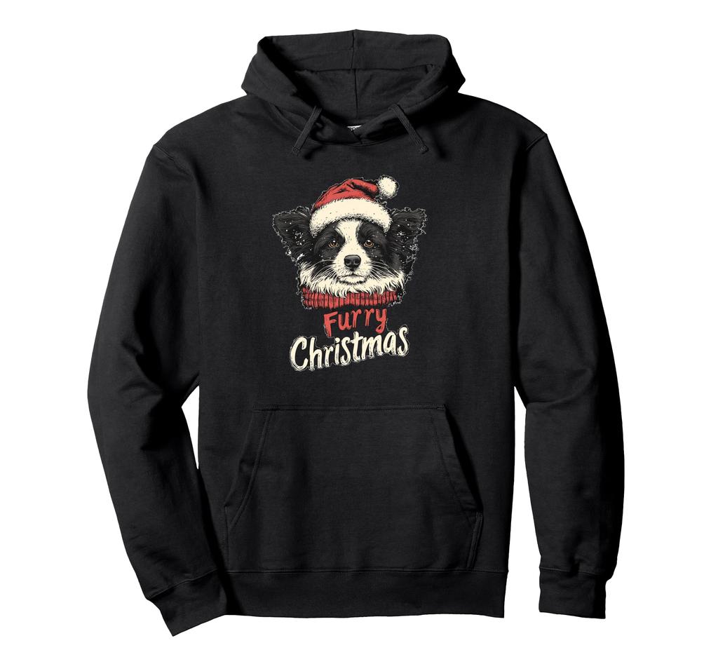 Dog Xmas Hat Cute Dog Christmas Hoodie