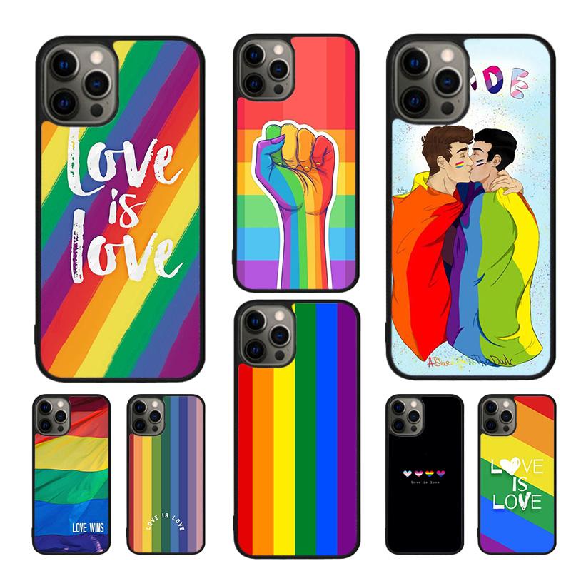 LGBT Same Love Rainbow Flag Phone Case For iPhone 17 Air 16 15 14 11 12 13 Pro MAX Plus coque Cover Shell