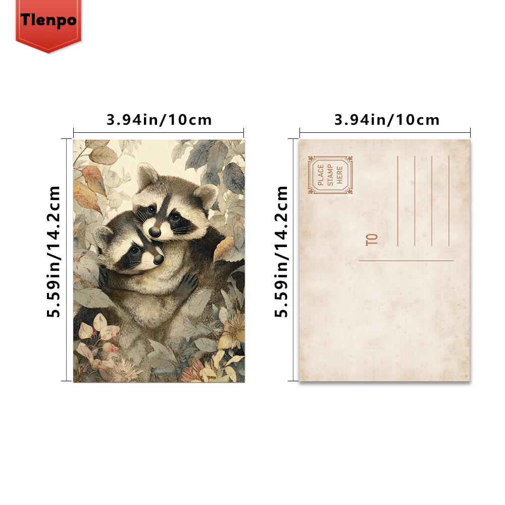 32pcs - Wildlife Postcard Set, Love Embrace, Birthday/Anniversary Gift, Collectible, Suitable for Gifting, Mailable.