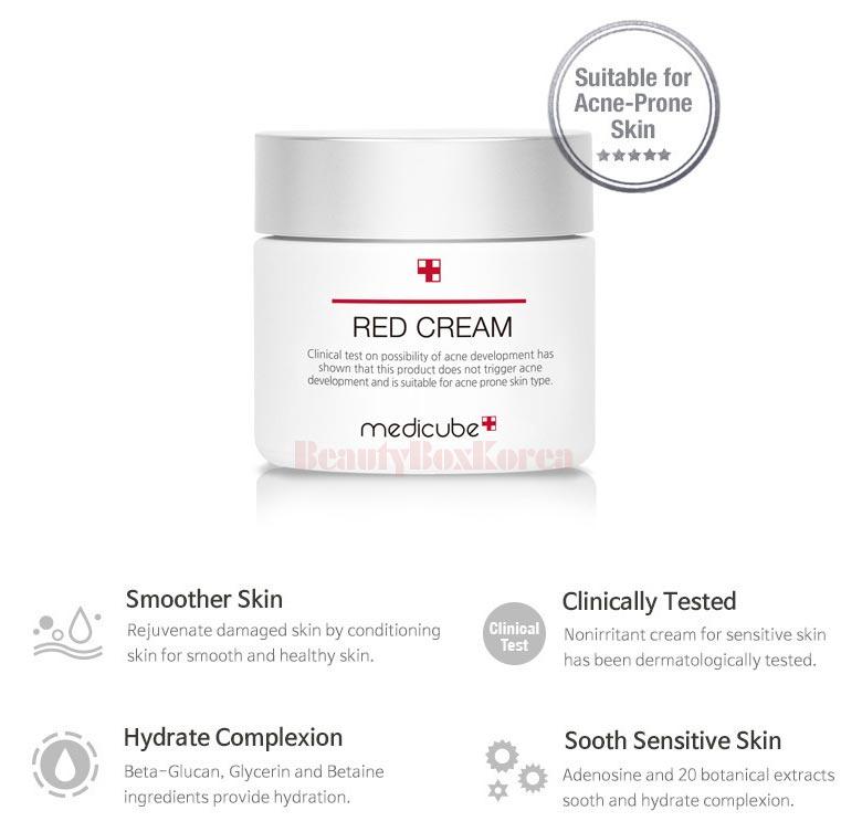 Medicube Red Cream 2.0, Moisturizing, Korean Cosmetics, Kbeauty, Sample