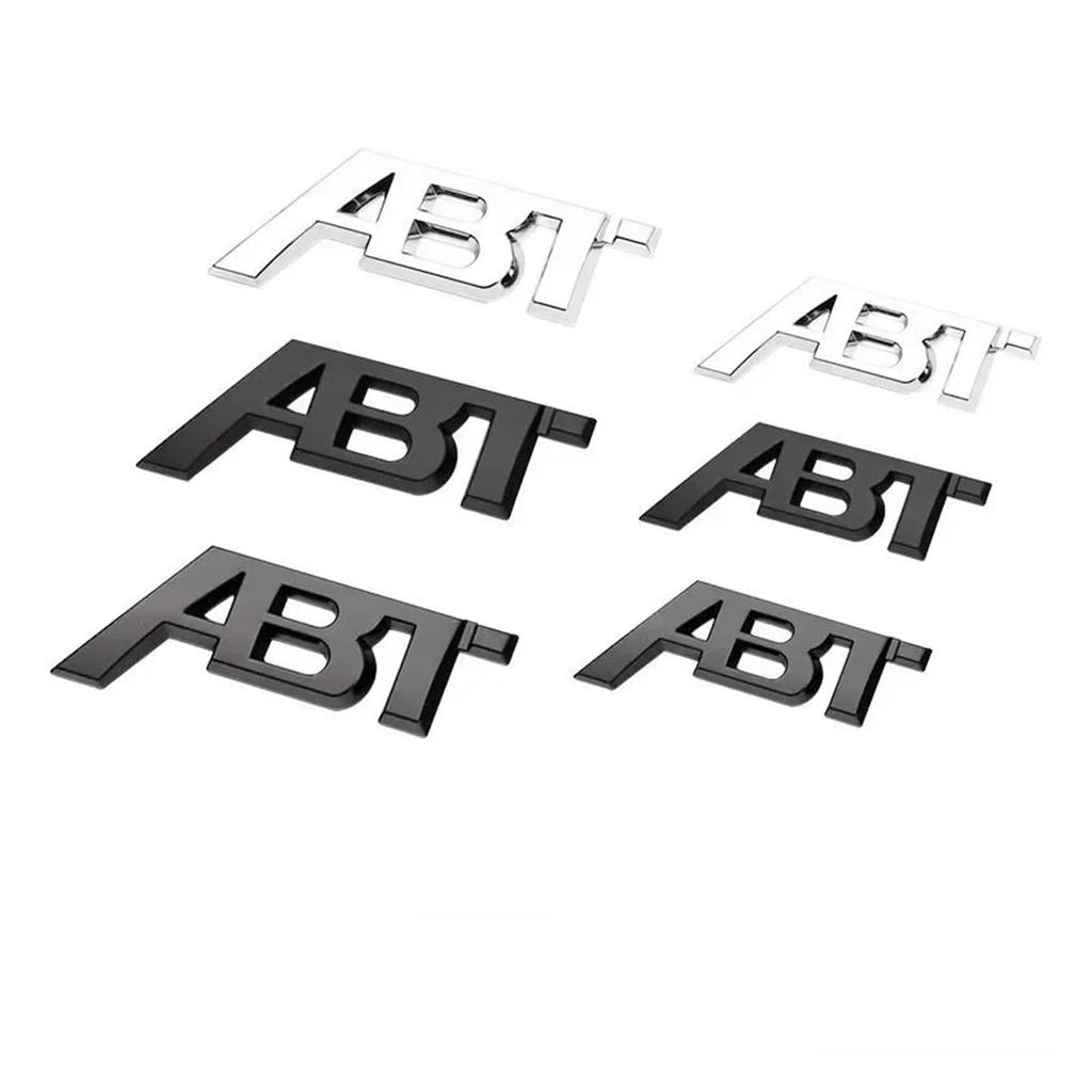 3D Metal ABT Logo Front Grill Side Badge Rear Trunk