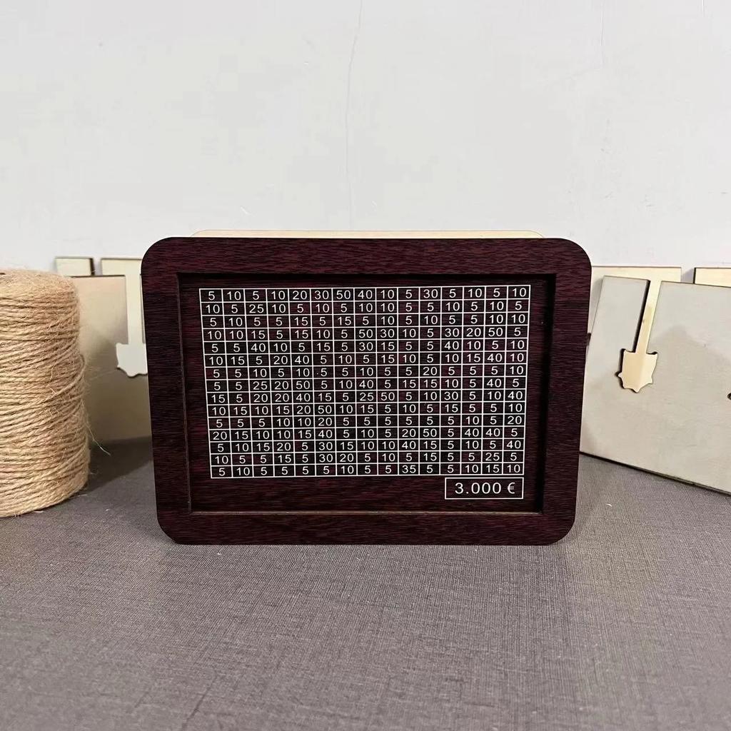 1000 2000 3000 5000 10000 Евро Копилка Деревянная Свинья Копилка Хранилище для Денег Коробка для Сбережений Челлендж Кейс для Хранения Наличности