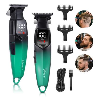 Профессиональные салонные электрические машинки для стрижки с триммером с нулевым зазором и цифровым дисплеем для точного бритья и окантовки волос 7000 об/мин