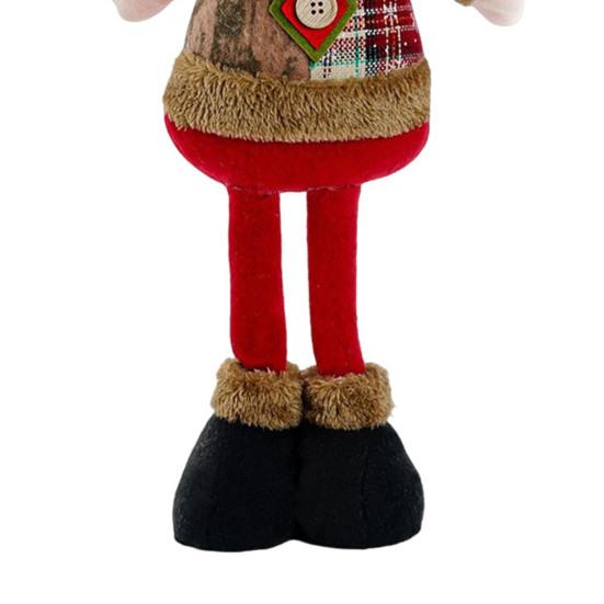 Рождественская плюшевая игрушка с выдвижными ногами, ручной работы, олень, снеговик, Санта Клаус, плюшевая кукла, рождественское украшение для праздничной вечеринки