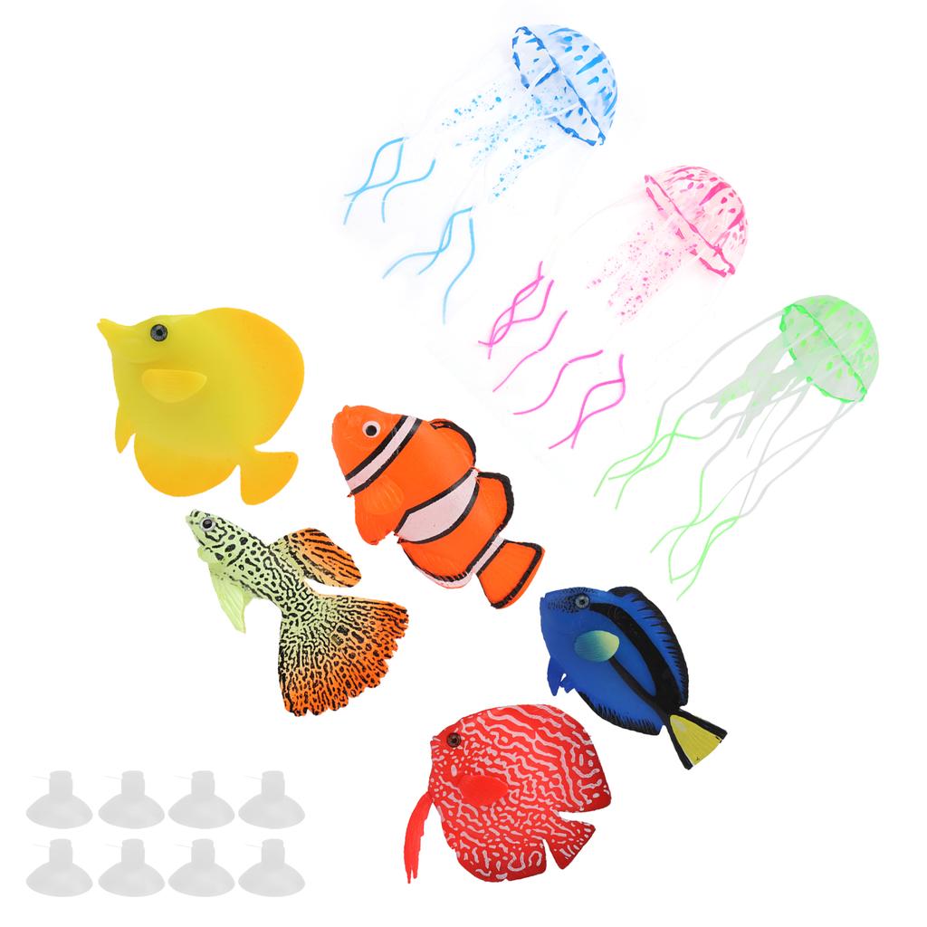 Artificial Glowing Fish Fake Glowing Fish Aquarium Decor Simulation Decoration for Fish Tank