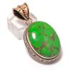 Медь Зеленая Бирюза Драгоценный камень Медные украшения Подвеска 1,97"