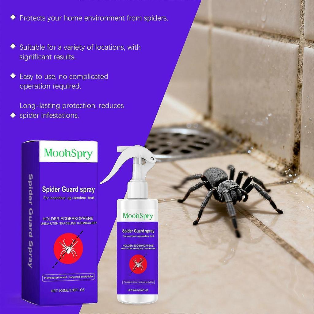 Moonspry Spider Repellent Spray - Gentle Ingredients For Daily Indoor Cleaning, Convenient Household Protective Spray