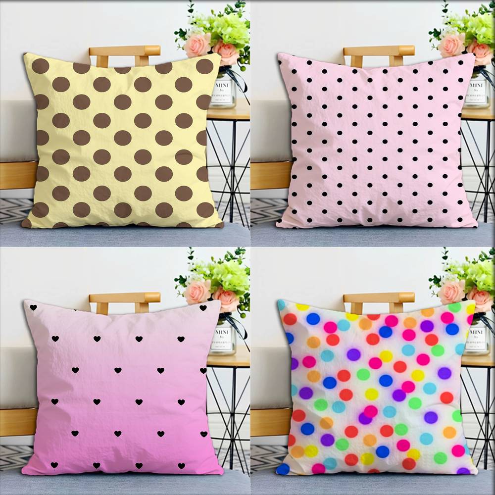 Fashion P-Polka Dot Figure World Various Sizes Square Pillow Case For Car Home Bedchamber Decor