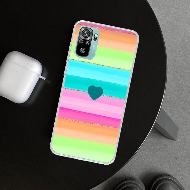 Rainbow Gradient Love Phone Case Cover for Xiaomi Redmi Note 15 14 13 12 11 Pro Plus 14S 12S 11S 11T 11E 10S 10 Customized Funda