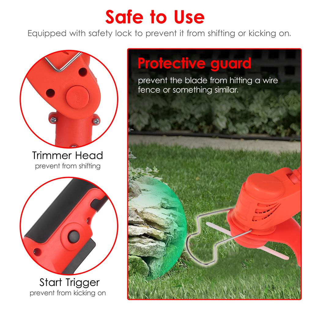 Аккумуляторный триммер-кромкорез 21 В, питание от аккумулятора, электрокоса, электрический кусторез, ножницы для травы, кусторез с 4 Ач