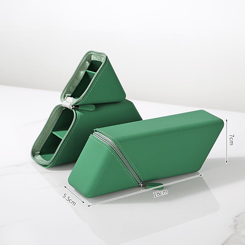 Вместительный мягкий силиконовый телескопический пенал и подставка для ручек