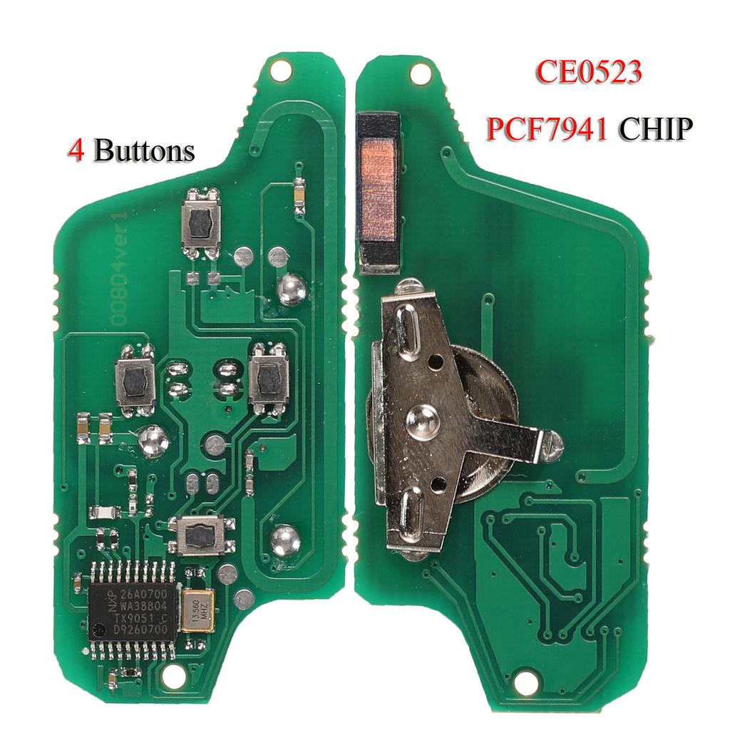 Jingyuqin Remote ASK/FSK Автомобильный ключ-панель для Peugeot 207 307 308 407 607 807 Для Citroen C2 C3 C4 C5 C6 CE523 CE536 7941 7946 ID46