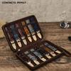 PU Leather Watch Band Travel Organizers Holds 12 Straps Protective Case Accessory with Watch Bands Storage Solution