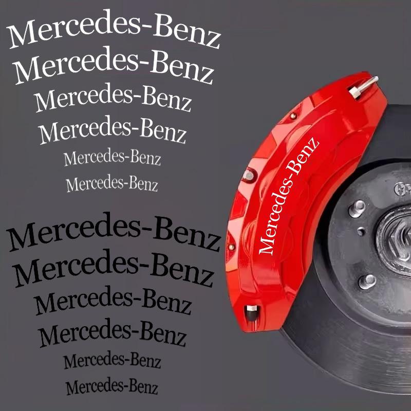 CRN1 6pcs Car Caliper Sticker Wheel Hub Decals Decoration For Mercedes Benz AMG W203 W206 W220 W205 W211 W212 W201 W210 W108 W168