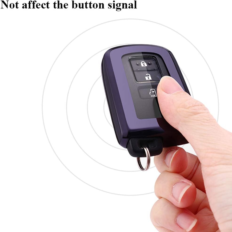 SANRILY 1 шт. Чехол для брелока автомобиля для Toyota Camry RAV4 Corolla Tacoma Noah Esquire Sienta Бесключевой доступ Чехол-оболочка для дистанционного ключа с брелоком Серебристый