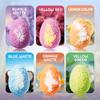 Giant Dinosaur Egg Bath Bombs for Kids - 6 Pcs Fruit & Flower Scented Fizzies, Color Changing Moisturizing Bubble Bath for Spa Tub