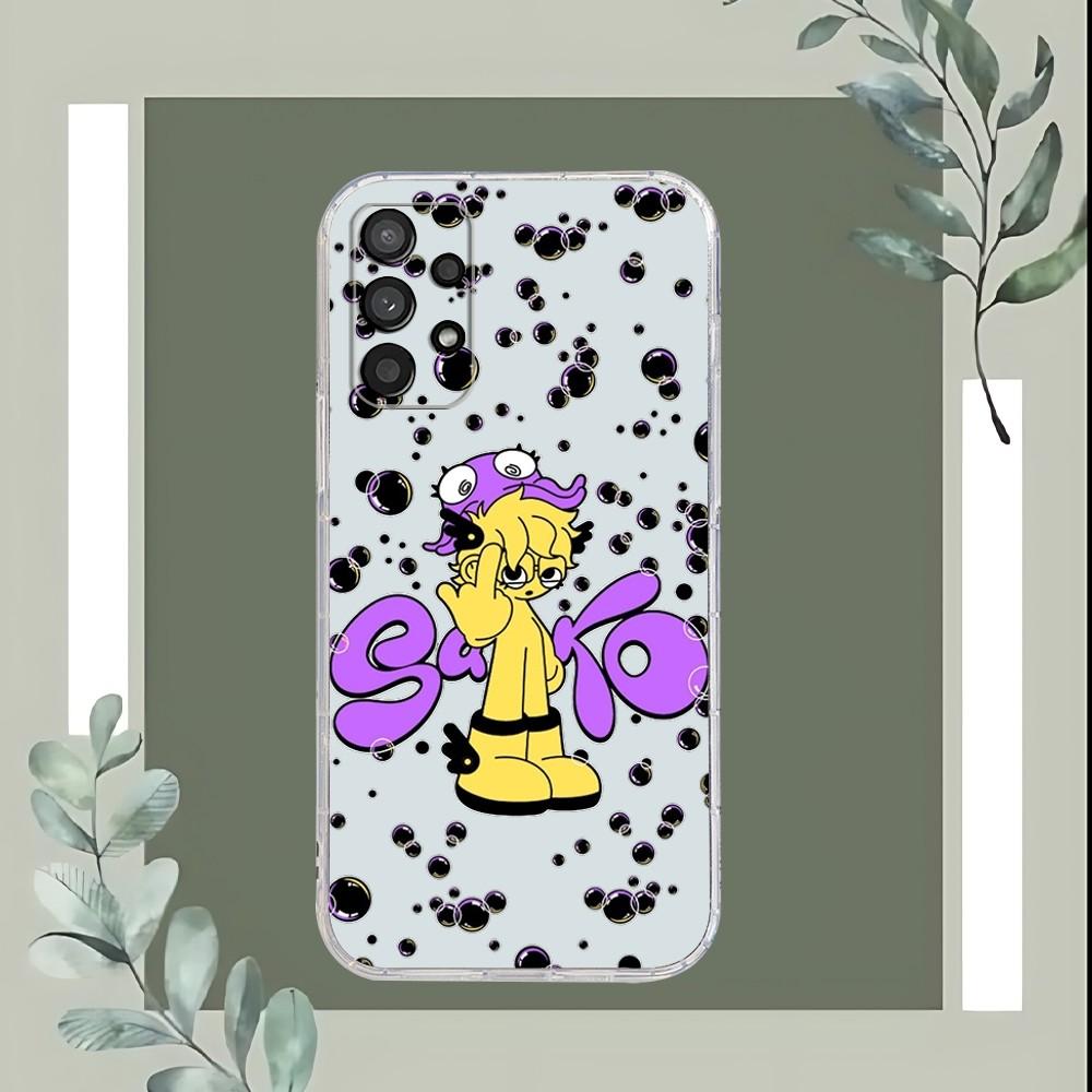 Cartoon Singer Saiko Sakura Phone Case For Samsung Galaxy A52 A12 A51 S21 Edge S22ULTRA S23 S20LITE Plus Ultra Transparent Cover