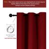 Set of 2 90% Room Darkening Blackout Curtains Thermal Insulated, Heavy Panels, Maroon