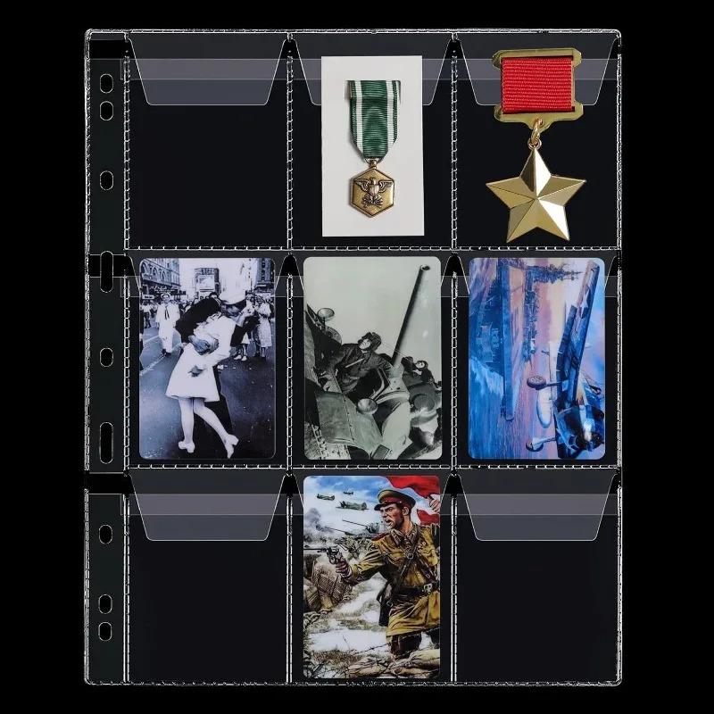 10 шт. 6/9-дырочные внутренние листы для альбома для монет, сменные листы, материал ПВХ, для защиты от пыли, отпечатков пальцев, для демонстрации коллекции