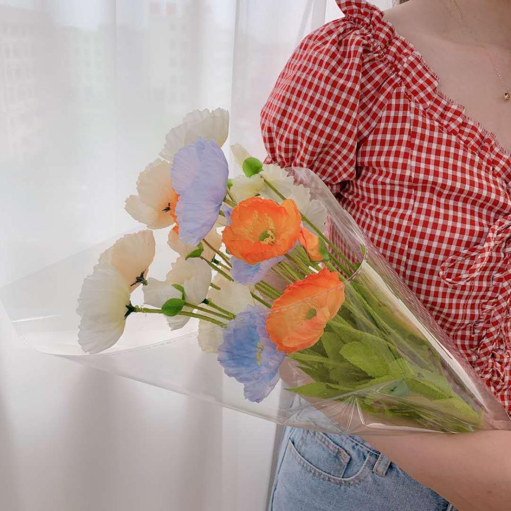 1 шт. Красивые искусственные цветы из шелка для сада, свадьбы, имитации цветов, букеты, искусственные цветы, мак, самосейка, домашний декор