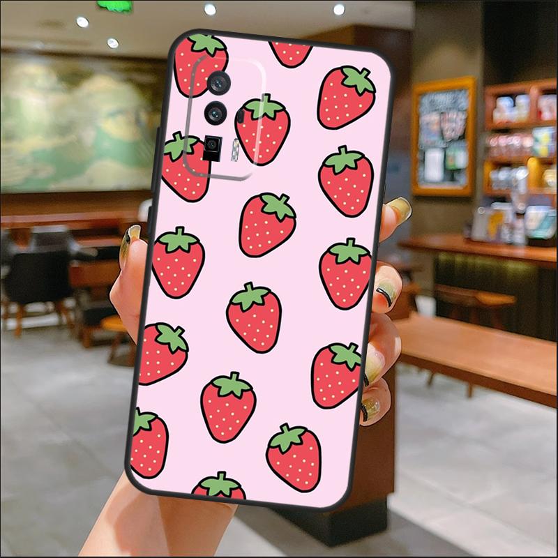 Клубничный чехол для Xiaomi 14 Ultra 15 13 11T 12T 13T 14T Pro POCO X7 Pro X3 X5 X6 M6 F5 F6 Pro