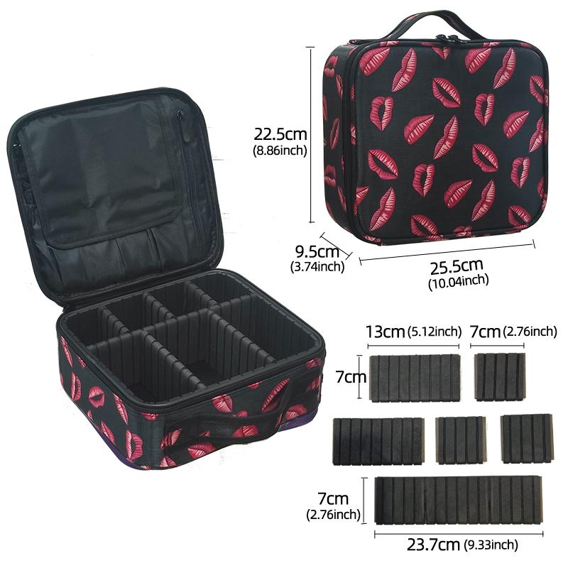 New Cosmetic Bag With Mirror Beauty Brush Makeup Bag Travel Necessary Waterproof Large Capacity Travel Tattoo Makeup Case