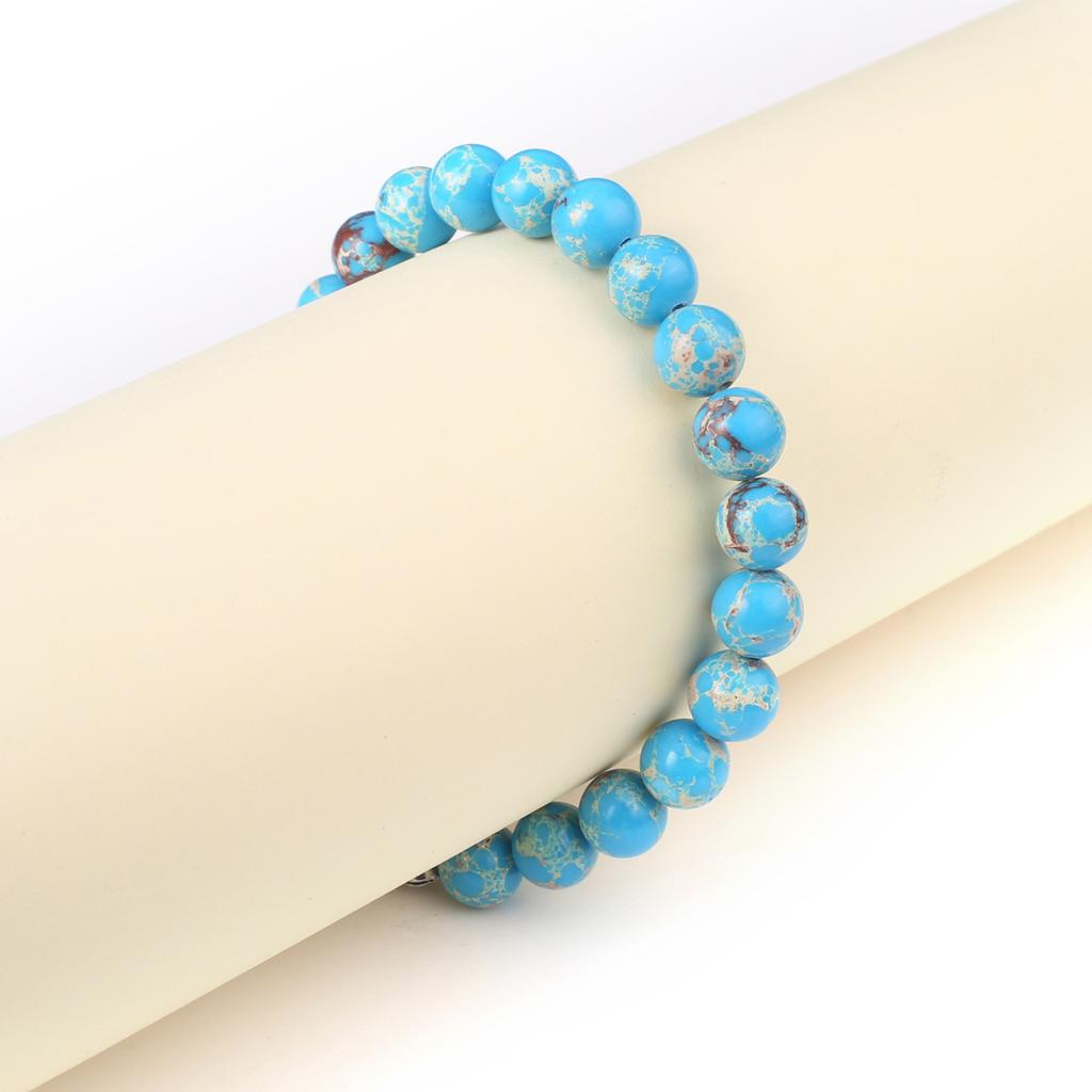 Новый стиль женский браслет натуральный камень императорский камень бусины 8X8 мм подвески для женщин романтический подарок на день рождения