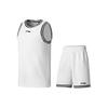 Li Ning Basketball Series Sleeveless Vest And Mid-Waist Elastic Shorts Casual Sports Set Men Sets Standard-White Black AATU047-2
