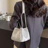 Large Capacity Vegetable Basket Bag Pure Color Shoulder Bag PU Leather Bucket Bag  Lady/Girls