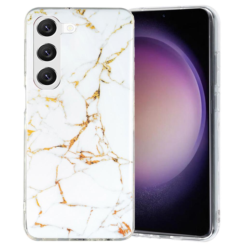 For Samsung Galaxy S23 IMD Marble Pattern TPU Case Shockproof Back Protector Phone Cover