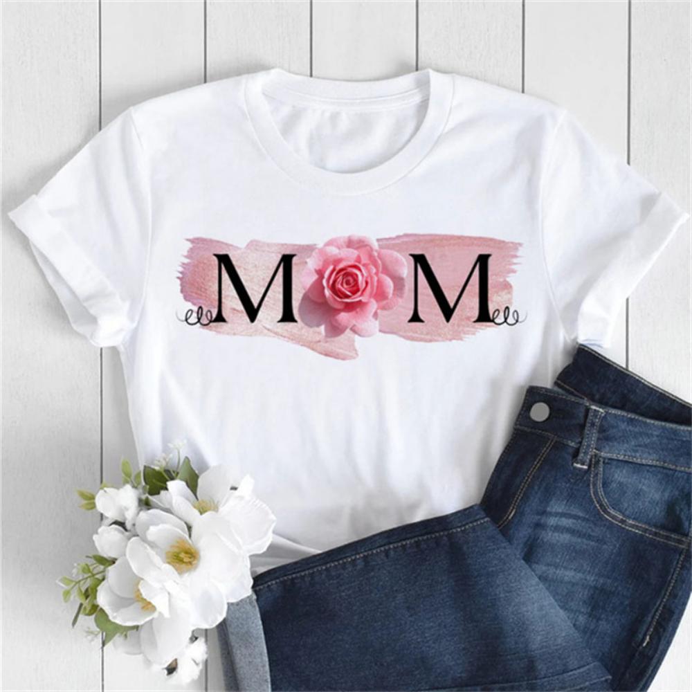 Новая женская футболка, модная футболка с цветочным принтом MOM Butterfly, повседневная футболка с коротким рукавом, женская футболка в стиле 90-х годов, женская футболка