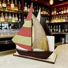 Винтажный деревянный морской парусник Держатель для салфеток Настольный диспенсер для бумажных полотенец Прибрежный держатель для салфеток для кухни Ресторана Обеденного стола