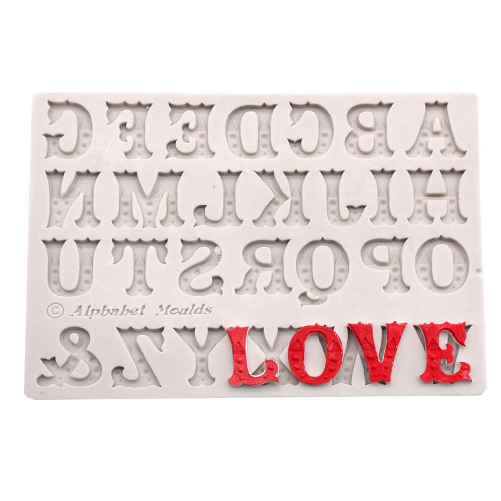 DL Letter Silicone Mold Chocolate Sugarcraft Mould Cake Decor Baking Tool