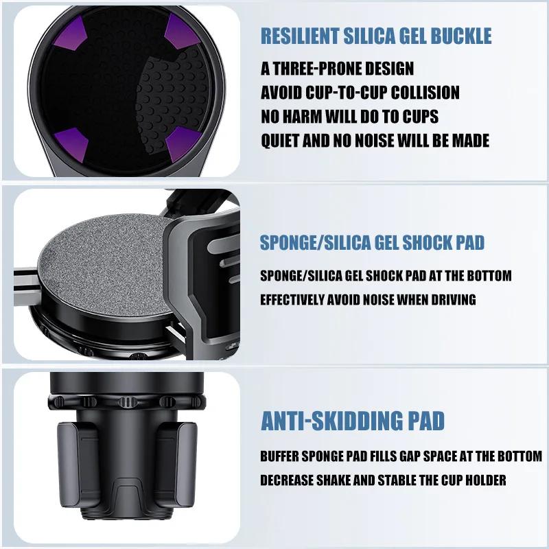 2024 Новый импортный многофункциональный автомобильный держатель для стакана воды, автомобильный держатель для напитков, размер с переключателем, замком, аксессуары